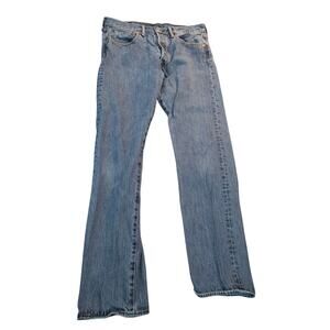 Levi Strauss & Co Mens 501 Faded Blue Jeans Size W 32 L 34 Button Front